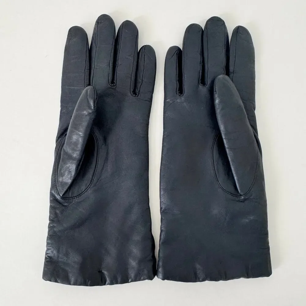 WPL Soft Leather Gloves Dark Navy Women’s Size 7